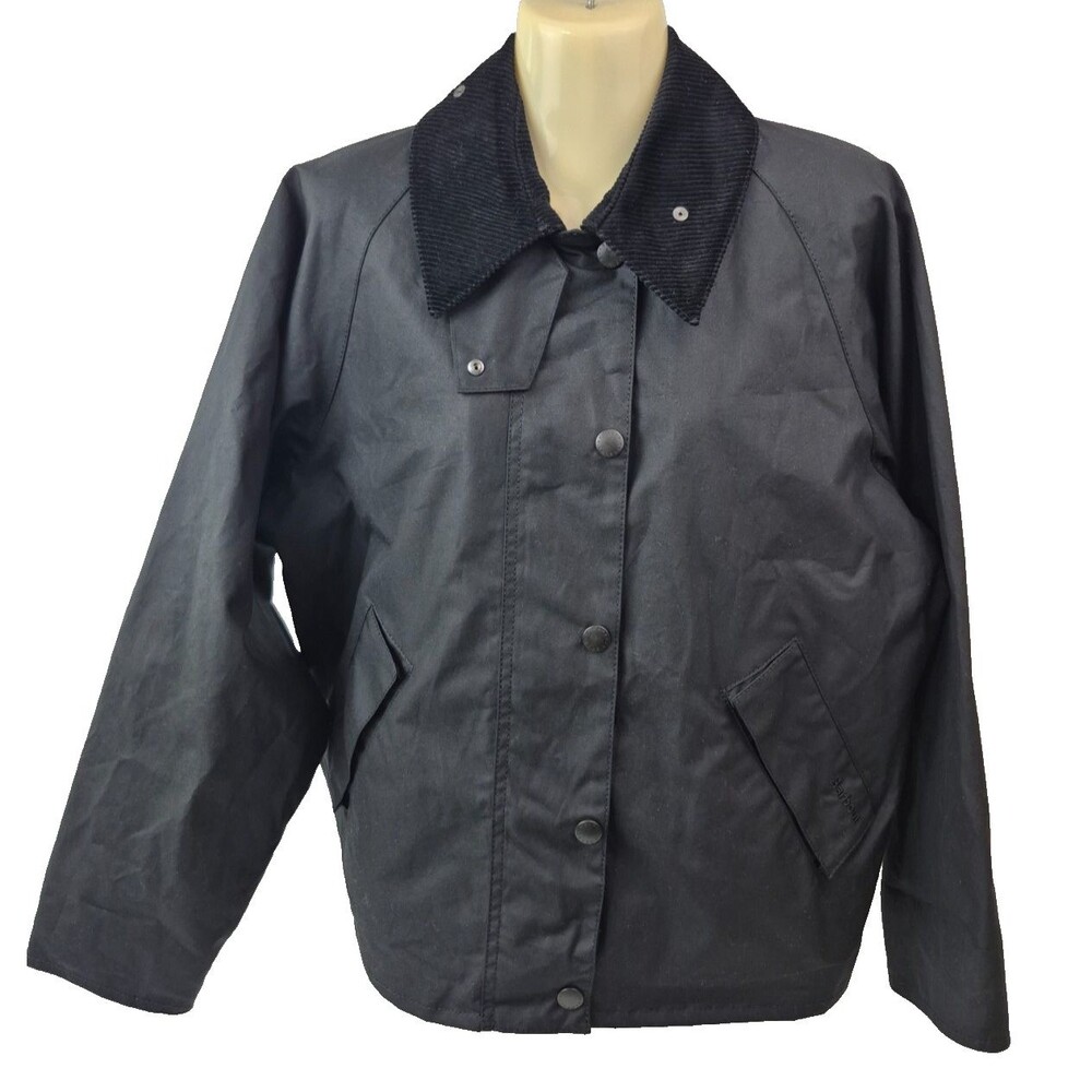 Barbour Women's Black Classic Transport Waxed Cotton Jacket Size 4 US